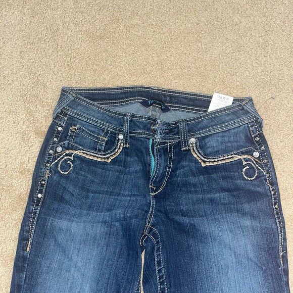 Ariat Womens Jeans Size 28L Dark Wash Embroidered Bootcut Western Denim - Picture 3 of 7